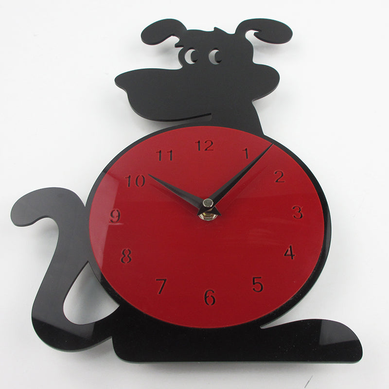Dog Shape Creative Wall Clock