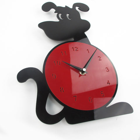 Dog Shape Creative Wall Clock