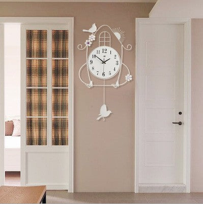 Creative Black Iron Swing Wall Clock