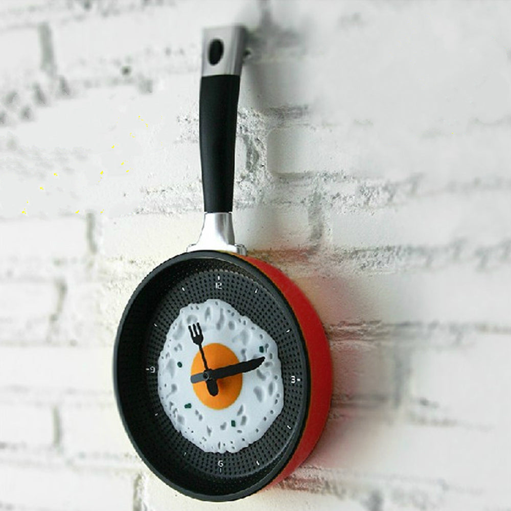 Omelette Fry Pan Wall Clock