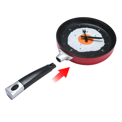 Omelette Fry Pan Wall Clock