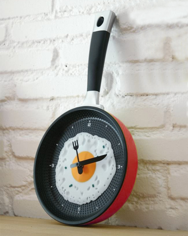 Omelette Fry Pan Wall Clock