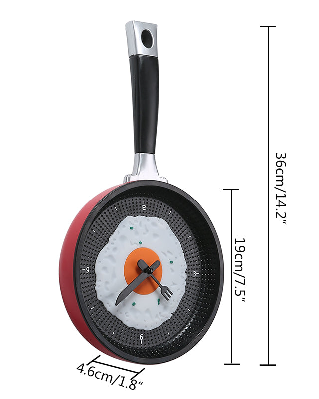 Omelette Fry Pan Wall Clock