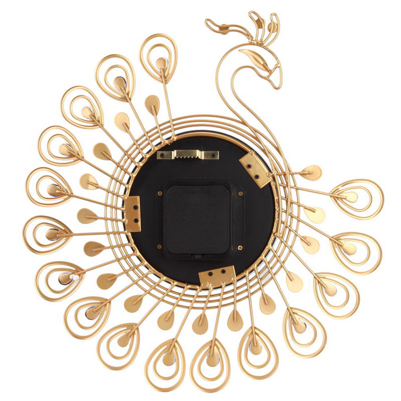Antique Diamond Peacock Wall Clock