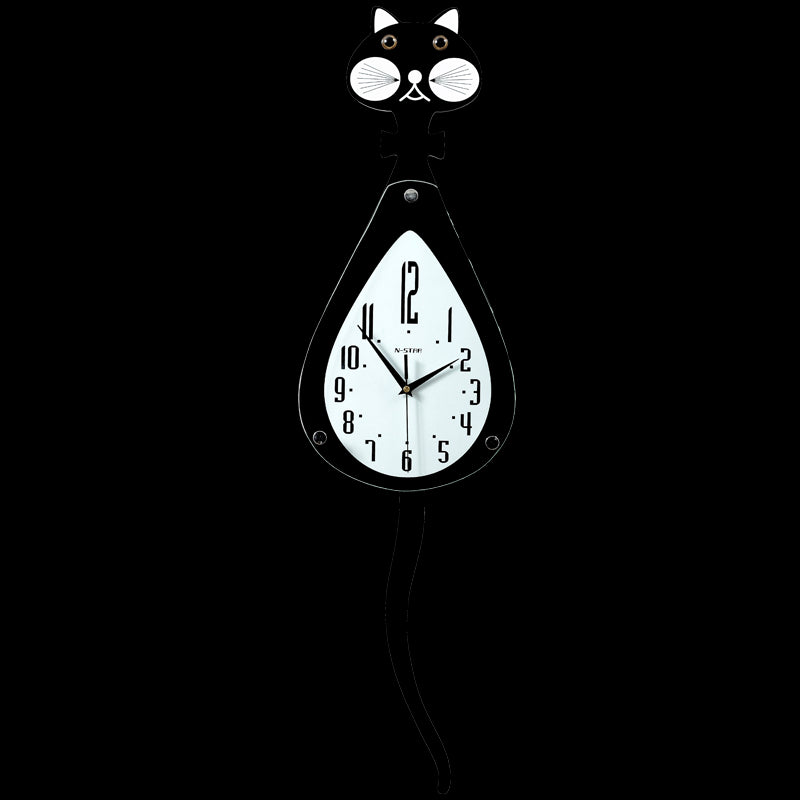 Wag Tail Cat Wall Clock