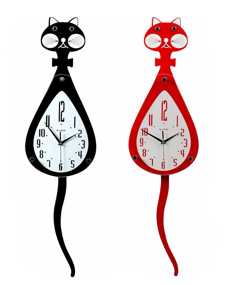 Wag Tail Cat Wall Clock