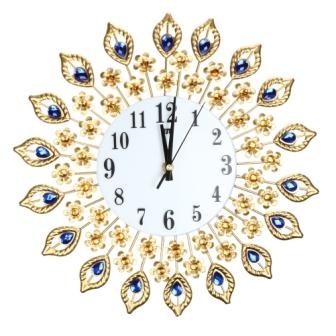 Antique Diamond Peacock Wall Clock