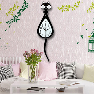 Wag Tail Cat Wall Clock