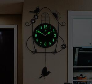 Creative Black Iron Swing Wall Clock