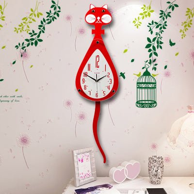 Wag Tail Cat Wall Clock